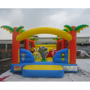 palm tree jungle inflatable bouncer